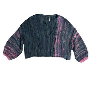 Free People crop knit sweater